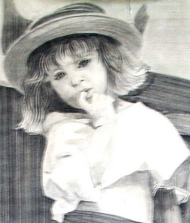 A cute girl - a painting screenshot