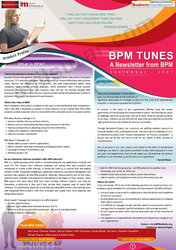 BPM Tunes - a newsletter screenshot
